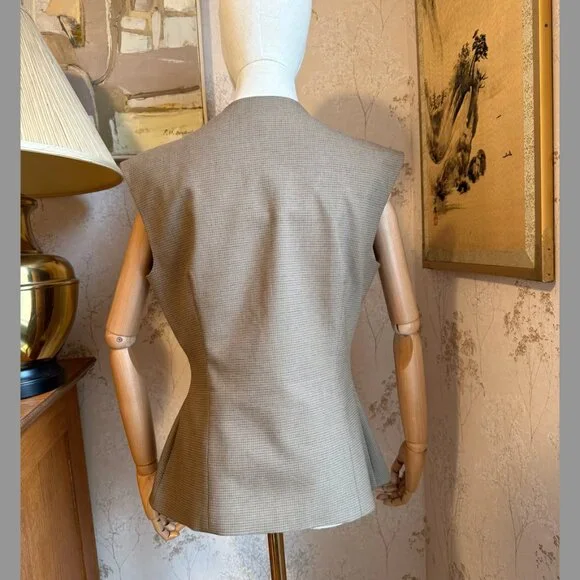 ZARA BUTTONED PLAID TOP - Picture 7 of 10